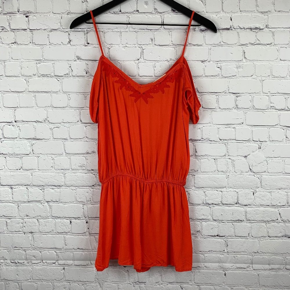 UO Staring at Stars Cold Shoulder Romper